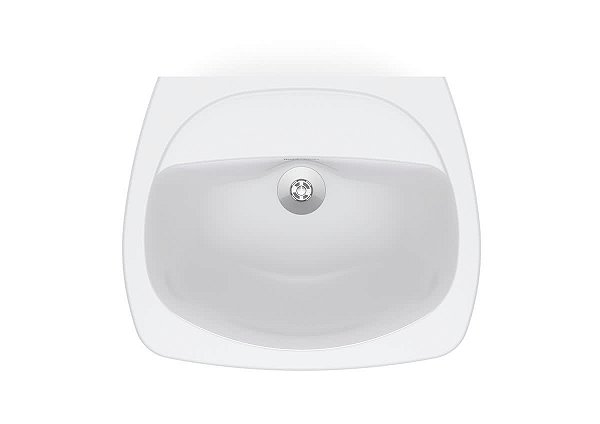 Lavatório Para Coluna 525X425 Furo Central Sem Ladrão Thema