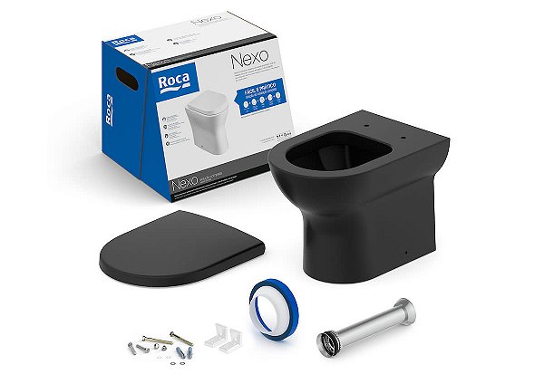 Kit Bacia Convencional, Assento Termofixo Com Queda Amortecida E Complementos De Instalação Nexo - C343727009