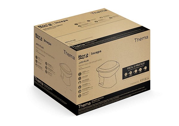 Kit Bacia Convencional, Assento Pp Soft Close E Complementos De Instalação Thema