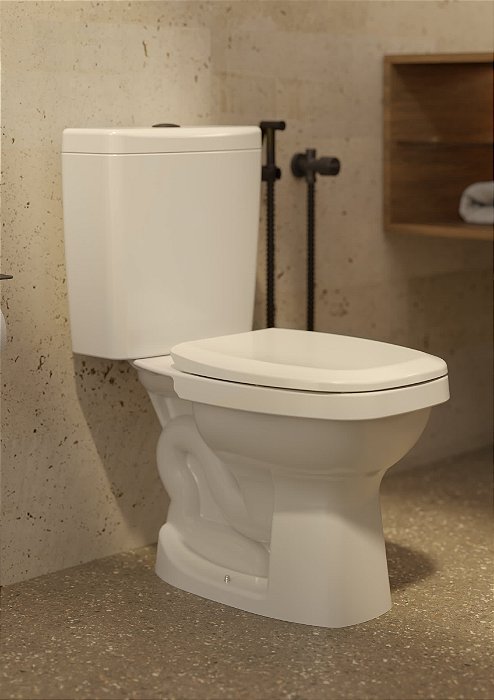 Kit Bacia Com Caixa Ecoflush 3/6 Litros, Assento Pp E Complementos De Instalação Art