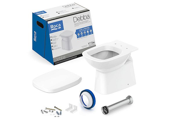 Kit Bacia Convencional, Assento Pp Com Queda Amortecida E Complementos De Instalação Debba Classic - C329727001