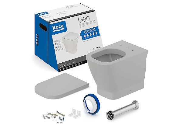 Kit Bacia Convencional, Assento Termofixo Com Queda Amortecida E Complementos De Instalação Gap - C323727012