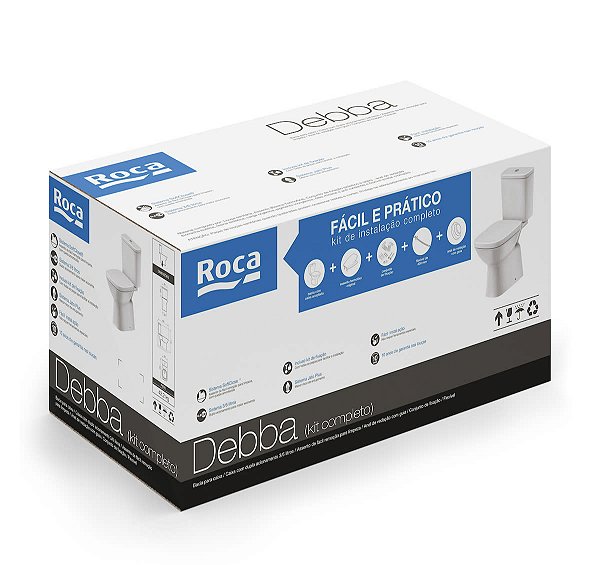 Kit Bacia Com Caixa, Assento Termofixo Com Queda Amortecida E Complementos De Instalação Debba Classic - C329723012