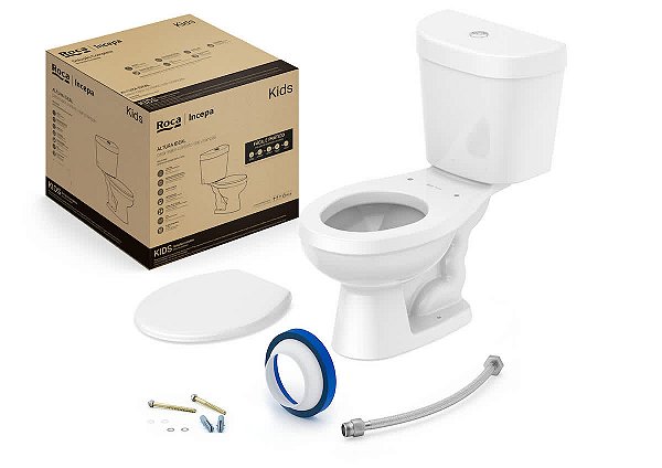 Kit Bacia Com Caixa, Assento Pp E Complementos De Instalação Kids
