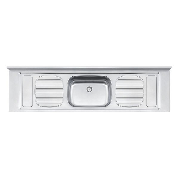 Pia De Apoio Tramontina Filo 56 Plus Em Aço Inox 200X55 Cm
