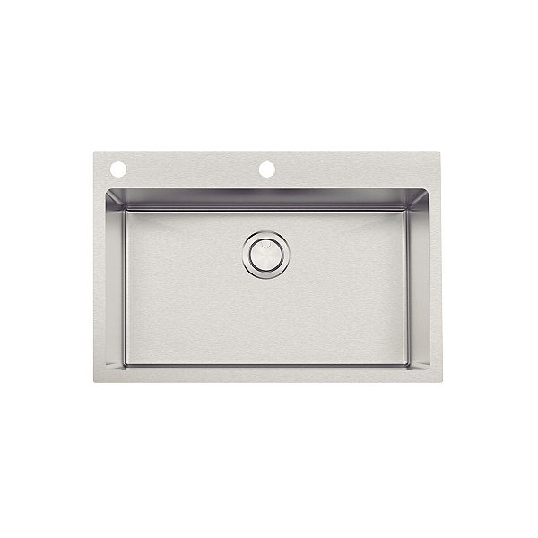 Cuba De Sobrepor Tramontina Design Collection Quadrum Flush 1C 70 Em Aço Inox Com Acabamento Acetinado