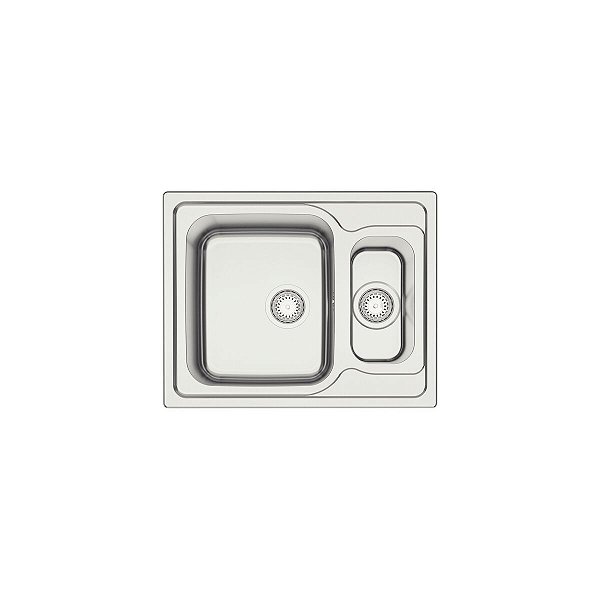 Cuba De Sobrepor Tramontina Marea Deep 1.5C 34 Em Aço Inox Com Acabamento Escovado 62 X 50 Cm Com Válvula