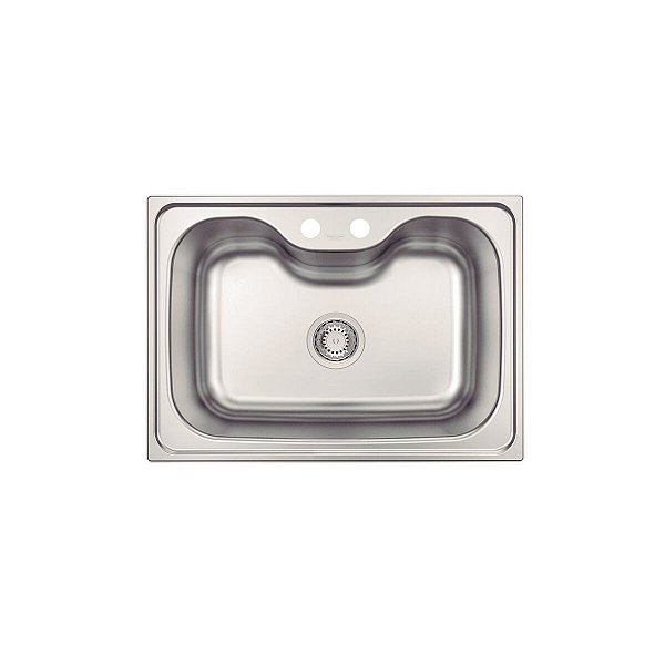 Cuba Tramontina Morgana 60 Fx Undermount Em Aço Inox Com Acabamento Escovado Com Válvula 69X49 Cm