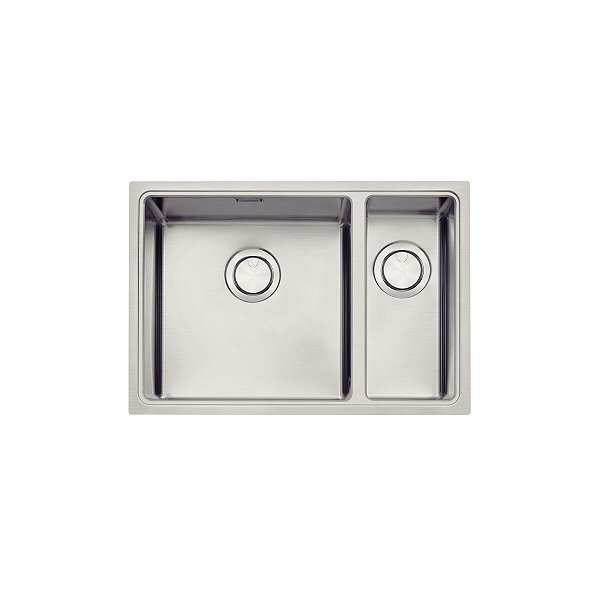 Cuba Tramontina Design Collection Quadrum Em Aço Inox Com Acabamento Acetinado 66X46 Com 2 Cubas