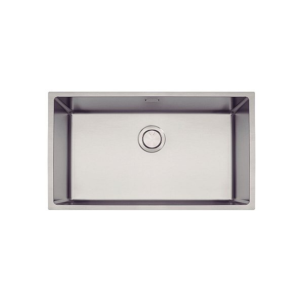 Cuba Tramontina Design Collection Quadrum 70 Em Aço Inox Com Acabamento Acetinado E Válvula De 4 1/2" Com Escape