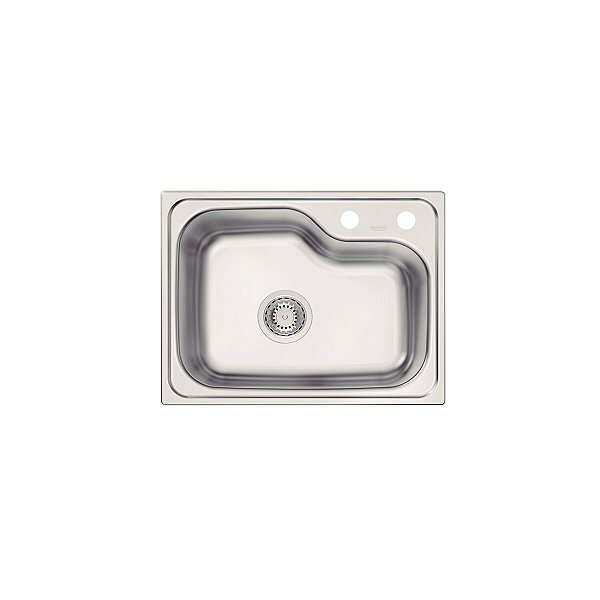 Cuba De Sobrepor Tramontina Morgana Compact 48 Fx Em Aço Inox Com Acabamento Escovado 55 X 42 Cm Com Válvula