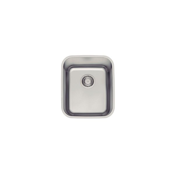 Cuba De Embutir Tramontina Dora 34 Bl R6 Em Aço Inox Escovado Com Válvula 34X40 Cm