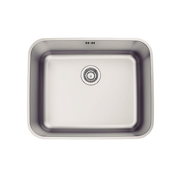 Cuba De Embutir Tramontina Dora 50 Bl R6 Em Aço Inox Escovado Com Válvula E Escape 50X40 Cm