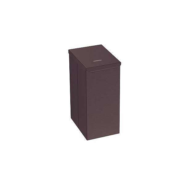 Lixeira Tramontina Luz Slim Swivel Em Aço Inox Com Acabamento Acetinado Black Matte 5,5 L