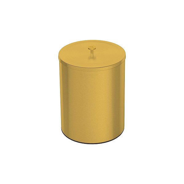 Lixeira Tramontina Útil Em Aço Inox Acetinado Com Revestimento Especial A Base De Verniz Gold 5 L