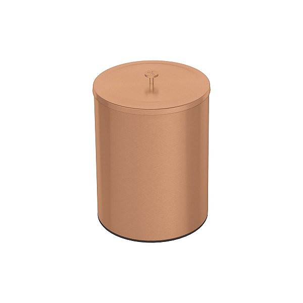 Lixeira Tramontina Útil Em Aço Inox Acetinado Com Revestimento Especial A Base De Verniz Rose 5 L
