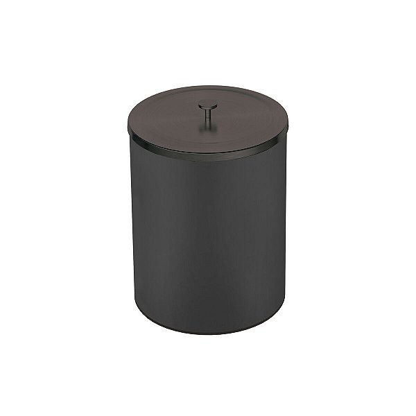 Lixeira Tramontina Útil Em Aço Inox Acetinado Com Revestimento Especial A Base De Verniz Black Matte 5 L