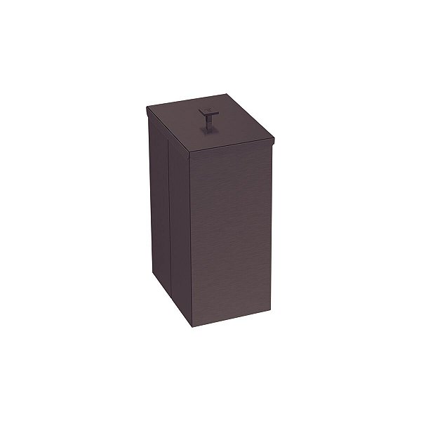 Lixeira Tramontina Luz Slim Em Aço Inox Com Acabamento Acetinado E Revestimento Black Matte 5,5 L