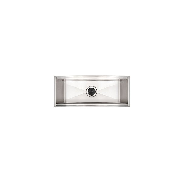 Canal Organizador Em Aço Inox Tramontina Para Sobrepor Com Acabamento Acetinado 45X18 Cm