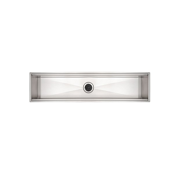 Canal Organizador Em Aço Inox Tramontina Para Sobrepor Com Acabamento Acetinado 75X18 Cm