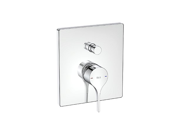 Acabamento Para Monocomando De Banheira E Chuveiro Para Roca Box Insignia Com Desviador (Base De Embutir Acompanha O Produto) - A5A0B3AC0C