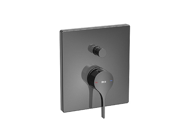 Acabamento Para Monocomando De Banheira E Chuveiro Para Roca Box Insignia Com Desviador (Base De Embutir Acompanha O Produto) - A5A0B3ACNC