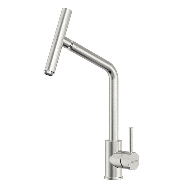 Monocomando Tramontina Versa Em Aço Inox Com Bica Articulada