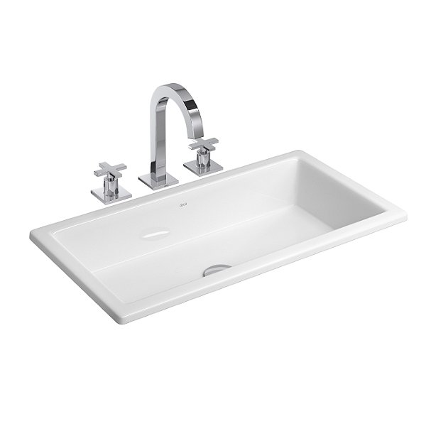 Cuba Sobrepor Retang 590X305Mm-Branco Nw - L.1070.17