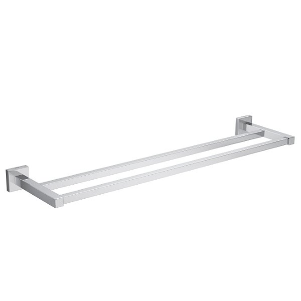 Porta Toalha Barra Dupla Quadratta-Cr - 2042.C83