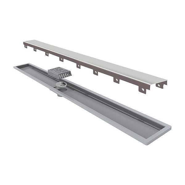 Elleve - Ralo Linear Royal - Tampa Inox 80Cm - 116