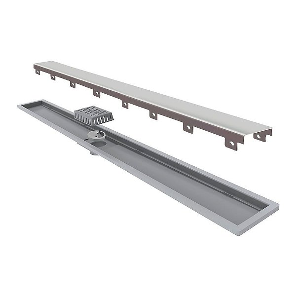 Elleve - Ralo Linear Royal - Tampa Inox 90Cm - 117