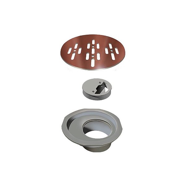 Elleve - Grelha P/ Caixa Sifonada Redonda 100Mm Rose Gold - 5566