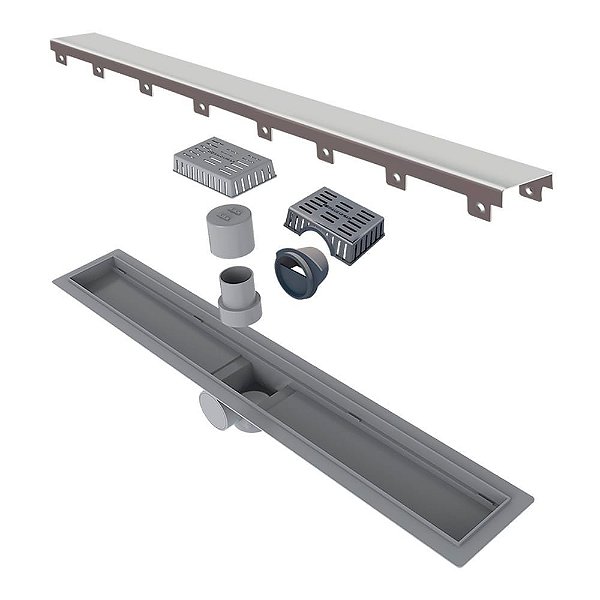 Elleve - Ralo Linear Smart Tampa Inox Sifonado 70Cm - 918