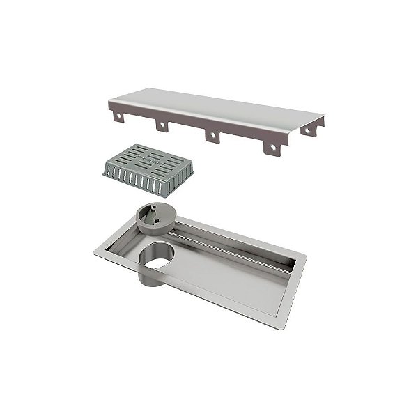 Elleve - Ralo Linear Tiny - Inox 25Cm - 1800