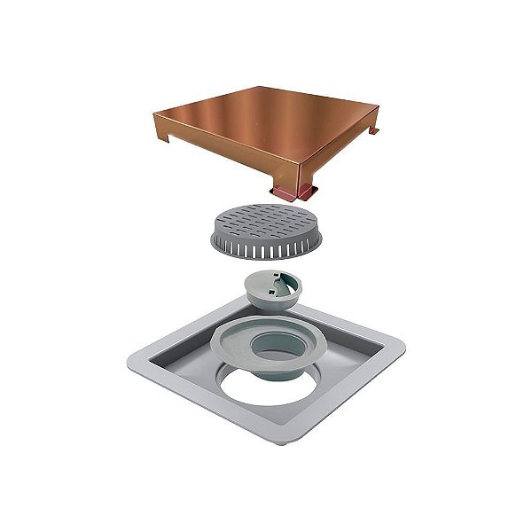 Elleve - Square Tampa Red Gold 15X15Cm - 4245