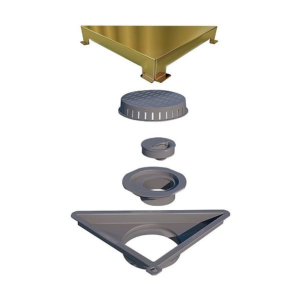 Elleve - Ralo Linear - Vertex Tampa Inox Gold - 5210