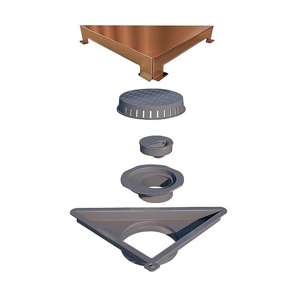 Elleve - Ralo Linear - Vertex Tampa Inox Red Gold - 5211