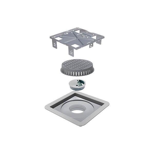Elleve - Square Tampa Oculta 10X10 Cm - 7343