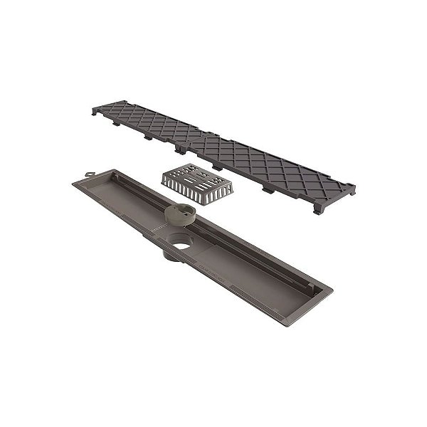 Novii - Ralo Linear Pvc Seco 50Cm Saida Central Oculto - 8875