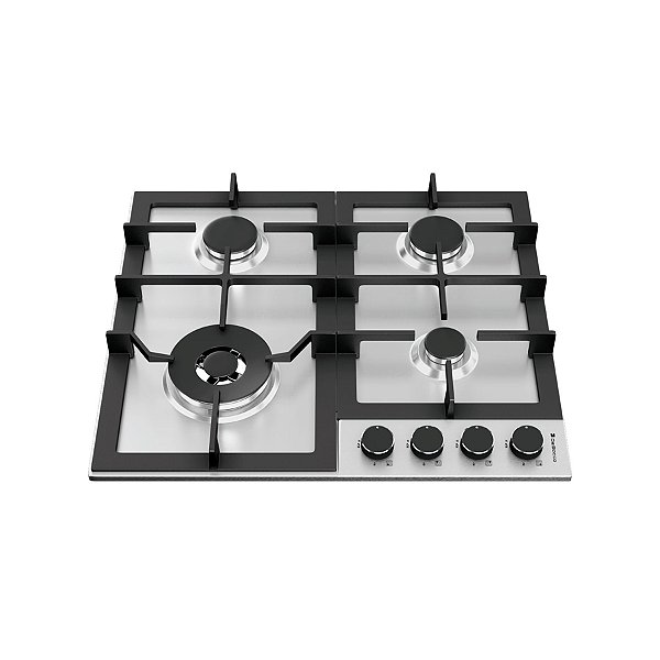 Cooktop Zurique Aço Inox 60 Cm Gás - 4 Queimadores - 20.07.41206