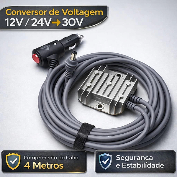 Cabo conversor veicular Dc para Starlink Mini 12v/24v para 30v de 4 metros