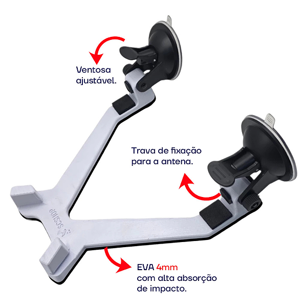 Suporte Starlink mini  ventosa dupla