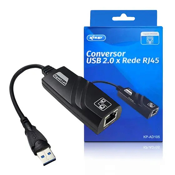 Adaptador Conversor USB x RJ45 Knup KP-AD105