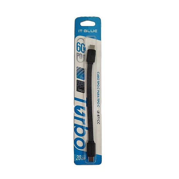 CABO TIPO C PARA TIPO C IT BLUE LE-871CC 20CM