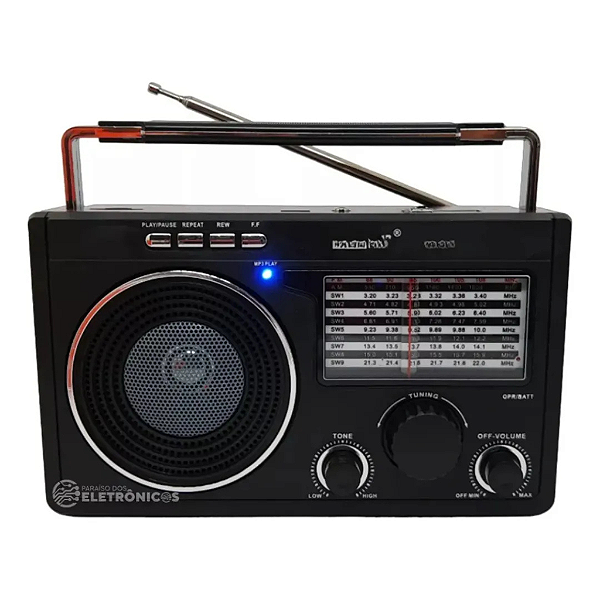 Rádio AM/FM/SW bluetooh Lehmox LES-808