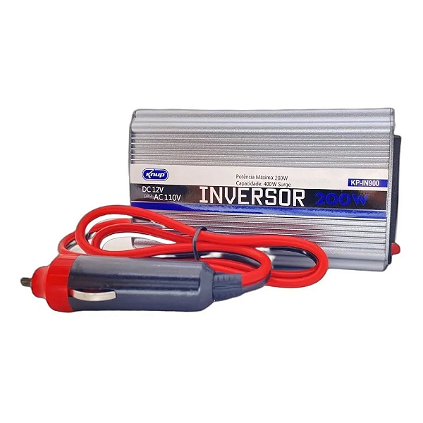 Inversor automotivo 12V/110V 200W Knup  KP-IN900