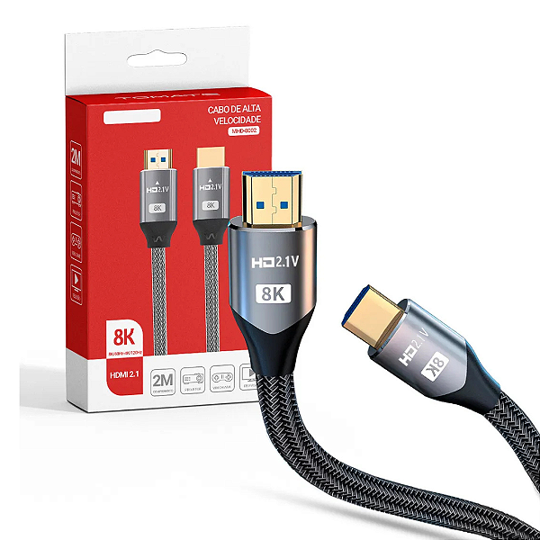 Cabo HDMI 2.1 2M 8K Tomate MHD-8002