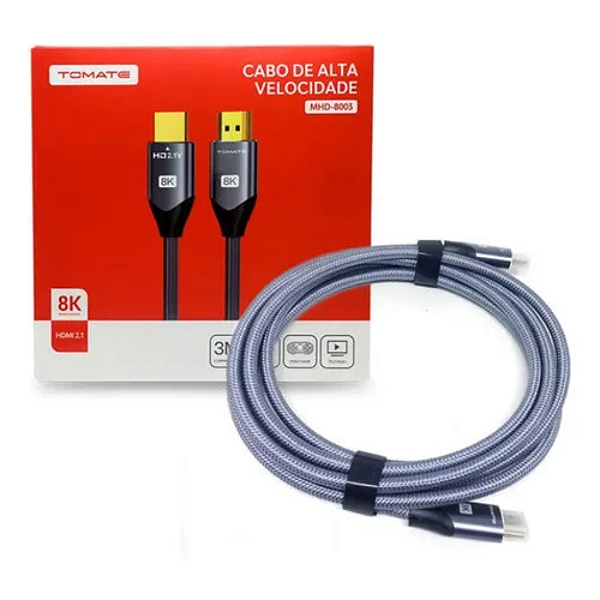 Cabo HDMI 2.1 3M  8K  Tomate MHD-8003