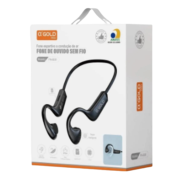 Fone de ouvido bluetooth condução óssea a'gold FN-B30