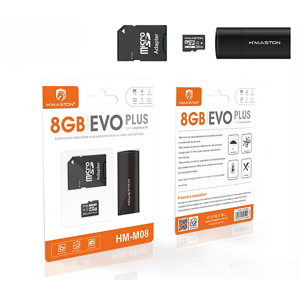 Cartão de memória  micro SD 8GB Hmaston HM-M08 com leitor